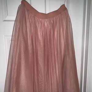 Pink Blush - tulle midi skirt